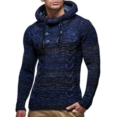 Afbeelding van Leif Nelson MIT Kapuze Hoodie, Heren, Maat: XXL, Dunkel blau