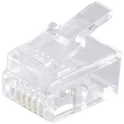Afbeelding van Shiverpeaks Basic S netwerk modulaire stekker RJ12 6 polig, contacten bezet, vergulde VE = 10 BS72050 Stekker, recht Aantal polen