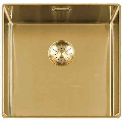 Afbeelding van Lorreine 40SL1016 GOLD Slim spoelbak 40x40cm vlakinbouw geborsteld Goud