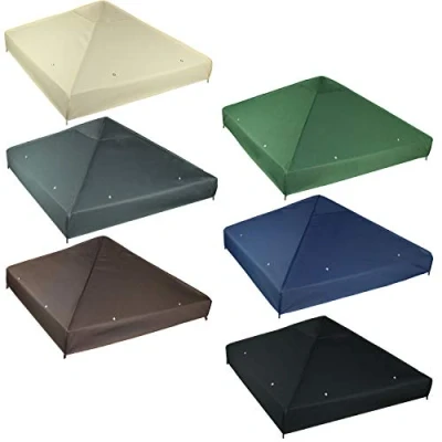 Afbeelding van freigarten.de vervangingsdak voor tuinpaviljoen, 3 x m, waterdicht, materiaal: Panama PCV Soft 370 g/m², extra sterk model 2 (antraciet)