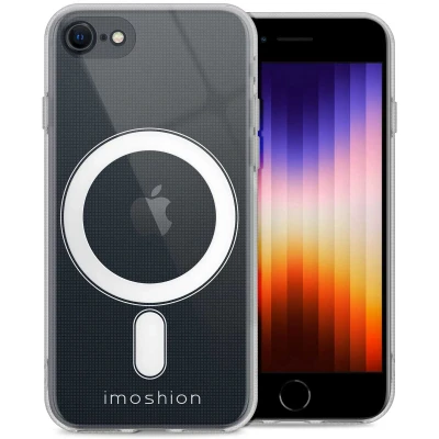 Afbeelding van Apple iPhone SE (2020) MagSafe Hoesje Siliconen en TPU (zacht) iMoshion Softcase/Backcover Transparant Telefoonhoesje