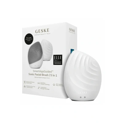 Afbeelding van GESKE SmartAppGuided™ Facial Brush 5 in 1 Elektrische gezichtsreinigingsborstel Zachte siliconen borstel Professionele gezichtsreiniging Gezichtsreinigingsapparaat Gezichtsmassager