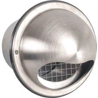 Afbeelding van Nedco rvs bolrooster met terugslagklep grofmazig gaas 125mm 626 051 11