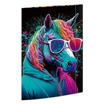 Afbeelding van RNKVERLAG 46337 Map Neon 240 x 330 mm, 3 stuks, documentenmap voor DIN A4, met elastische sluiting