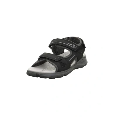 Afbeelding van Superfit Criss Cross Outdoorsandalen voor kinderen, Maat: 39, Black/grey Imitatieleer/ textiel