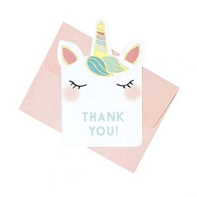 Afbeelding van Talking Tables We Heart Unicorn bedankkaartjes 8 stuks, papier