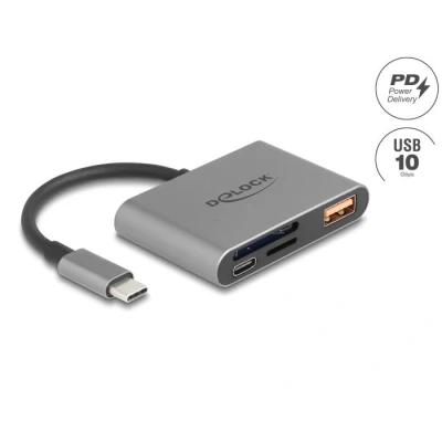 Afbeelding van Delock USB C™ Card Reader für SD und Micro Speicherkarten +