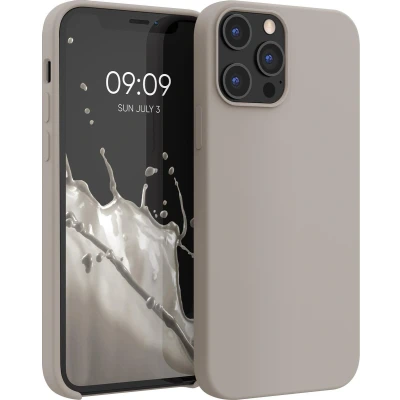 Afbeelding van kwmobile telefoonhoesje compatibel met Apple iPhone 12 Pro Max hoesje Zachte case voor smartphone Back cover in taupe