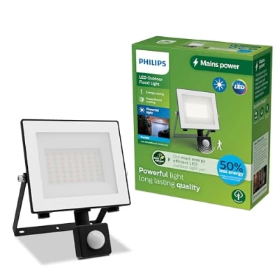 Afbeelding van Philips Lois floodlight UltraEfficient LED Zwart 15W Koel wit licht; 5000K Bewegingssensor Verstraler