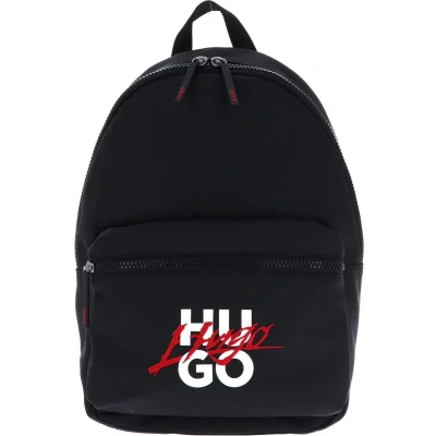 Afbeelding van HUGO Handwritten Rugzak, Heren, Maat: One Size, Black