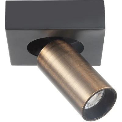 Afbeelding van Highlight SpotEliano 1 lichts zwart met koper brons S7480.32