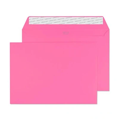 Afbeelding van Blake Creative Colour C5 162 x 229 mm 120 gsm Peel &amp; Seal Portemonnee Enveloppen (45302) Flamingo Roze Pack van 25