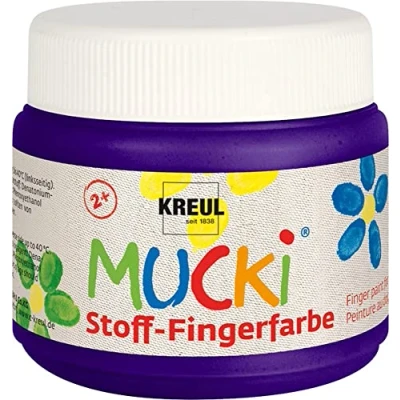 Afbeelding van KREUL 91453 Javana textielverf voor lichte en donkere stoffen, 250 ml fles karakter, stempelen sjabloneren, wasbaar na fixatie.
