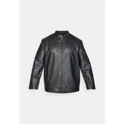 Afbeelding van Jack &amp; Jones Jjedylan Clean Jacket Imitatieleren jas, Heren, Maat: 5XL, Black