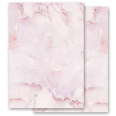 Afbeelding van Briefpapier marmer &amp; structuur MARMOR MAGENTA DIN A6 formaat 100 vellen Paper Media