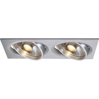 Afbeelding van Downlight new tria 2 es111 square alu max 2x75w klipveer 111382