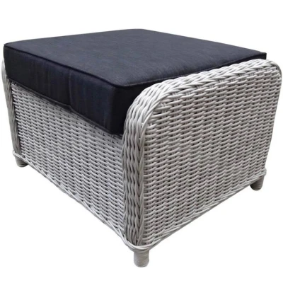 Afbeelding van Toscane XL voetenbank 72x58xH46 cm wit grijs
