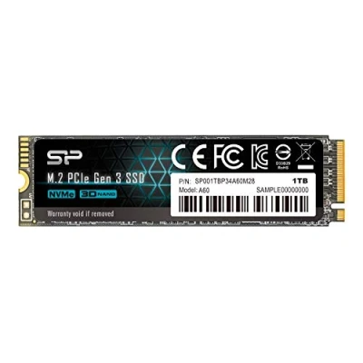 Afbeelding van Silicon Power A60 1TB Solid State Drive NVMe M.2 PCIe Gen3x4 2280 SSD SP001TBP34A60M28