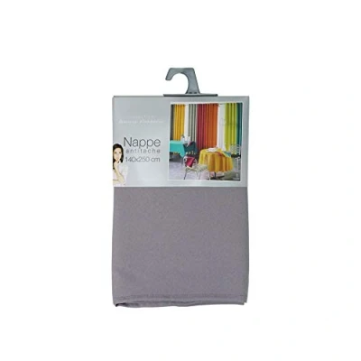 Afbeelding van Lichtgrijs Tafelkleed/Tafelzeil van polyester met formaat 140 x 250 cm Basic eettafel tafelkleden