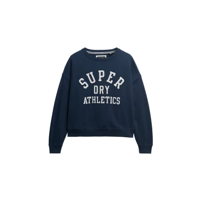 Afbeelding van Superdry Vrouwen Athletic Essentials Relaxed Sweatshirt met Appliqué Blauw Grootte: 38