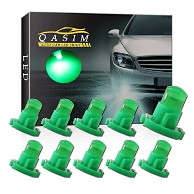 Afbeelding van Qasim 10x T4.2 LED lampen COB 1SMD groen voor automatisch dashboard Instrument snelheidsmeter Gauge instrumentenpaneel licht DC12V