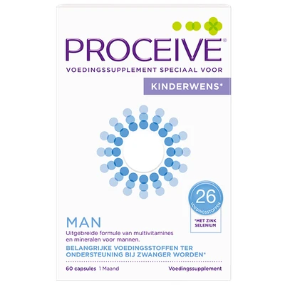 Afbeelding van Proceive Kinderwens* Man 60 capsules