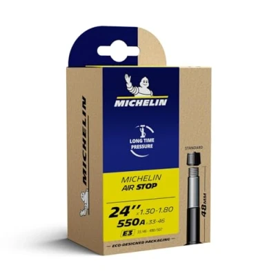 Afbeelding van Michelin Uni Airstop fietsbinnenband, zwart, 24x1,5 &lt; &gt; 1,85, 804145