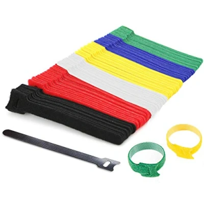 Afbeelding van YIXISI 120 stuks kabel Kabelbinders, klittenband klittenbandsluiting, herbruikbaar klittenband, kabels netjes te houden
