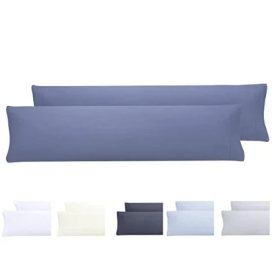 Afbeelding van Todocama 2 kussenslopen, extra zachte microvezel, hypoallergeen, set van 150 x 40 cm, grijsblauw