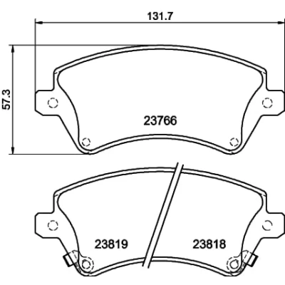 Afbeelding van Remblokkenset, schijfrem HELLA PAGID 8DB 355 017 241