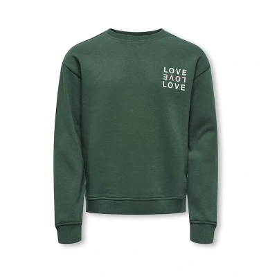 Afbeelding van ONLY KOGCAMINE L/S OVERSIZE O NECK CS SWT Meisjes Trui Pineneedle Love/Cloud Dancer+Sea Pink
