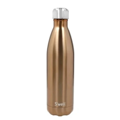 Afbeelding van S&#039;well Stainless Steel Reusable Water Bottle, 750ml, Pyrite, Drievoudig geïsoleerde en lekvrije drinkfles voor warme koude dranken tot 48h koud/24h warm