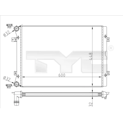 Afbeelding van TYC Radiateur 737 0067 R
