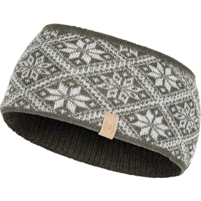 Afbeelding van Ivanhoe gebreide hoofdband van wol Freya Loden Green One Size Donker Groen