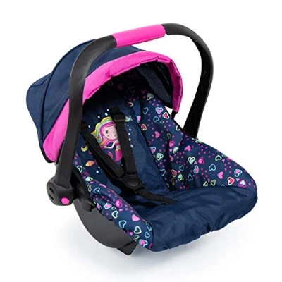 Afbeelding van Bayer Design 67917AA Deluxe Car Seat autostoeltje voor poppen, roze, zwart, sterren, blauw, Zeemeermin