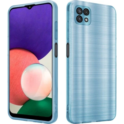 Afbeelding van Cadorabo Hoesje geschikt voor Samsung Galaxy A22 5G in Brushed Turqoise Beschermhoes Case Cover TPU silicone