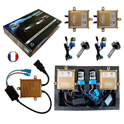 Afbeelding van HID Xenon kit, Frans merk Vega® H7, 8000 K, 55 W, Slim DSP AC lamp met metalen voet