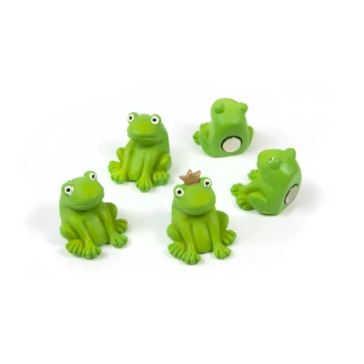 Afbeelding van Trendform Magneet Animal Set Van 5 Frog Kikker Groen 1,8x1,7cm Nice thingZ