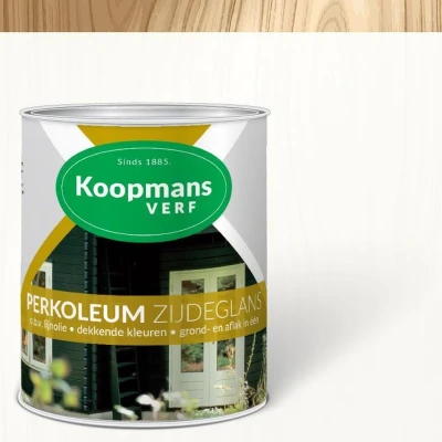 Afbeelding van Koopmans Perkoleum Zijdeglans Dekkend Ready Mixed 0,75 ltr 201 wit Buitengevel &amp; Tuin