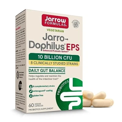 Afbeelding van Jarro Dophilus EPS 5 miljard 60 capsules kleinverpakking 8 bacteriestammen in temperatuurstabiel reisprobioticum