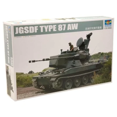 Afbeelding van the 1:35 Model kit of a JGSDF Type 87 SPH. Plastic Glue not included Dimension 229 *91 mm 540 Parts manufacturer is Trumpeter.This only online available.