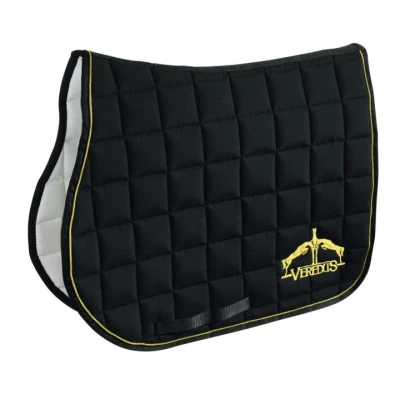Afbeelding van Veredus Zadeldekje Microfiber Springen Zwart/Goud Full