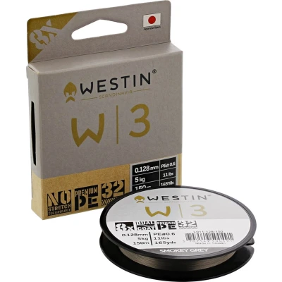 Afbeelding van Westin W3 8 Braid 150m Smokey Grey Gevlochten lijn 0.10mm (3.5kg)