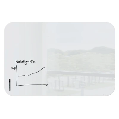 Afbeelding van Sigel glasmagneetbord Artverum wit 150x100x1cm inclusief bordmarker zwart SI GL305