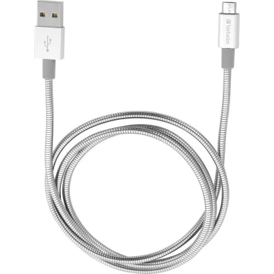 Afbeelding van Verbatim Micro B USB Cable Sync&amp;Charge 100 cm zilverkleurig