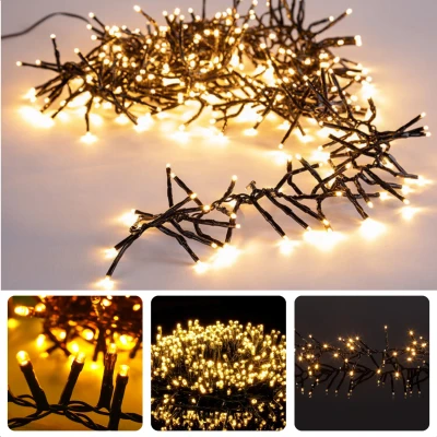 Afbeelding van Cheqo® Kerstboomverlichting LED Kerstlampjes Kerstverlichting Kerstboom Verlichting Warm Wit 768 LED&#039;s 990 cm Timerfunctie