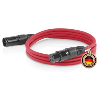 Afbeelding van ETEC, XLR kabel, microfoonkabel, mannelijk naar aansluiting, aansluitkabel, blauw, 3,00 m