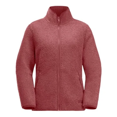 Afbeelding van Jack Wolfskin Dames High Curl Jacket W Fleece, Rode koraal, S