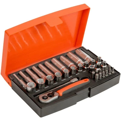 Afbeelding van Bahco SL25L 37 delige Doppenset 1/4&quot;