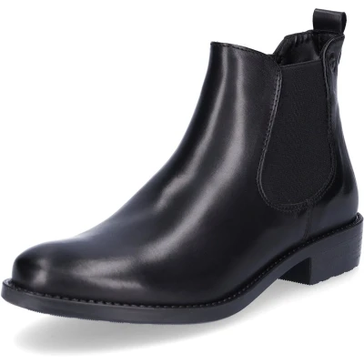 Afbeelding van Tamaris Korte laarzen, Dames, Maat: 37, Black leather Leer